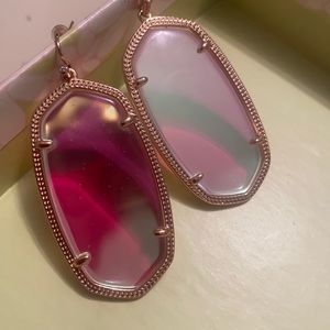 Kendra Scott Dichronic Glass. Rose gold frames